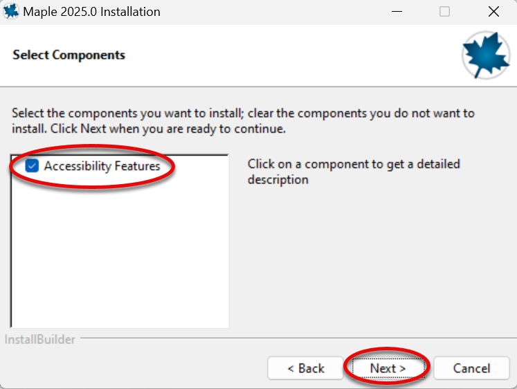 Maple file default selection