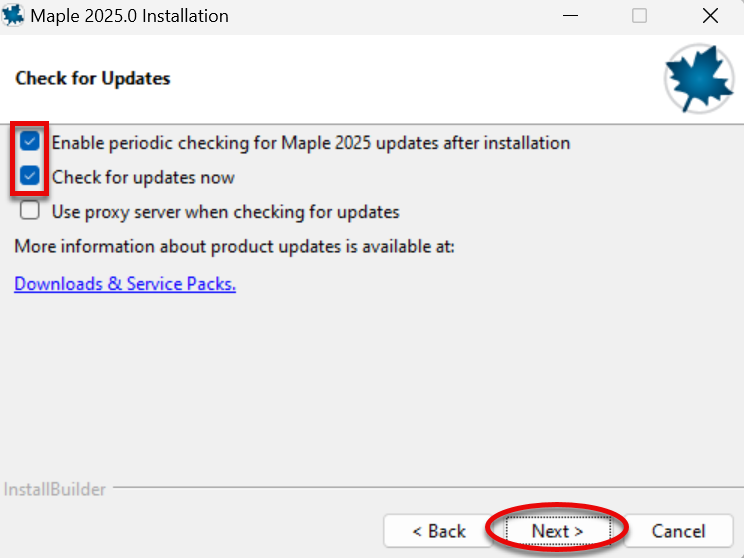 Pre-installation summary