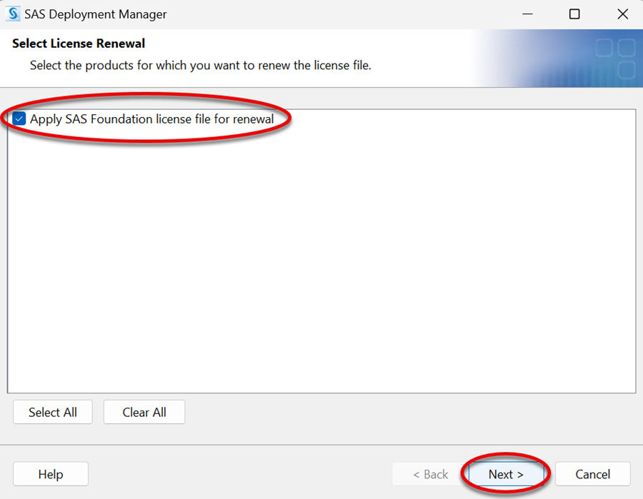 Apply SAS Foundation license
