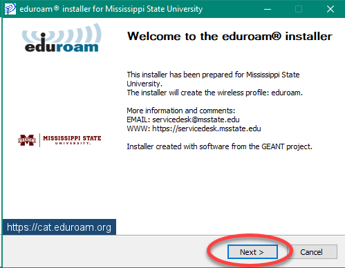 Welcome to the eduroam installer