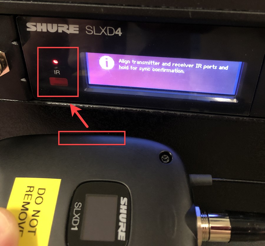 Holding IR transmitter port to IR receiver port