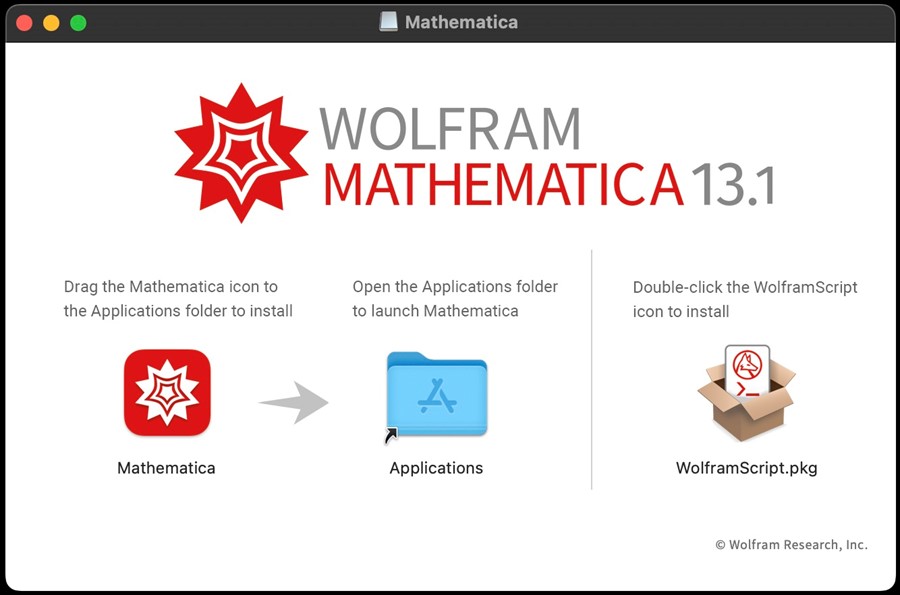 Mathematica program installer