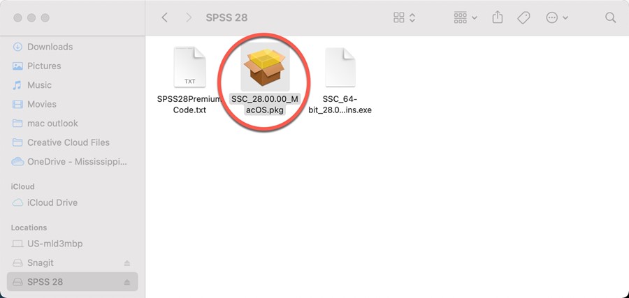 find spss txt file on mac