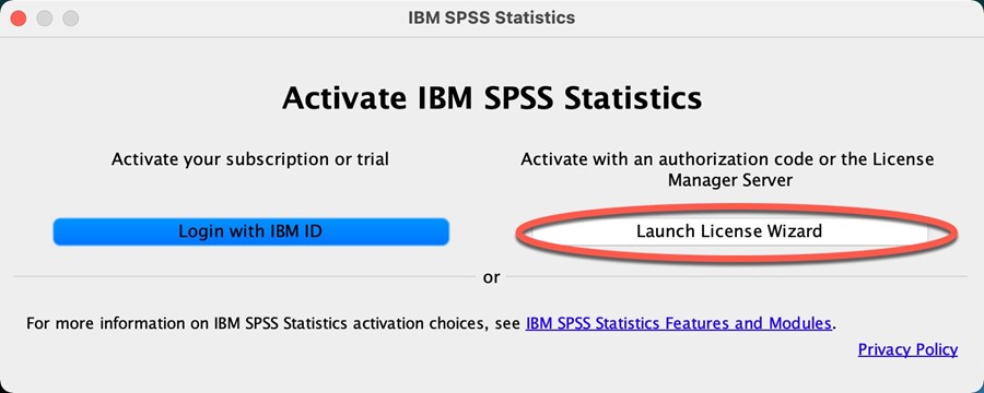 spss mac license authorization wizard