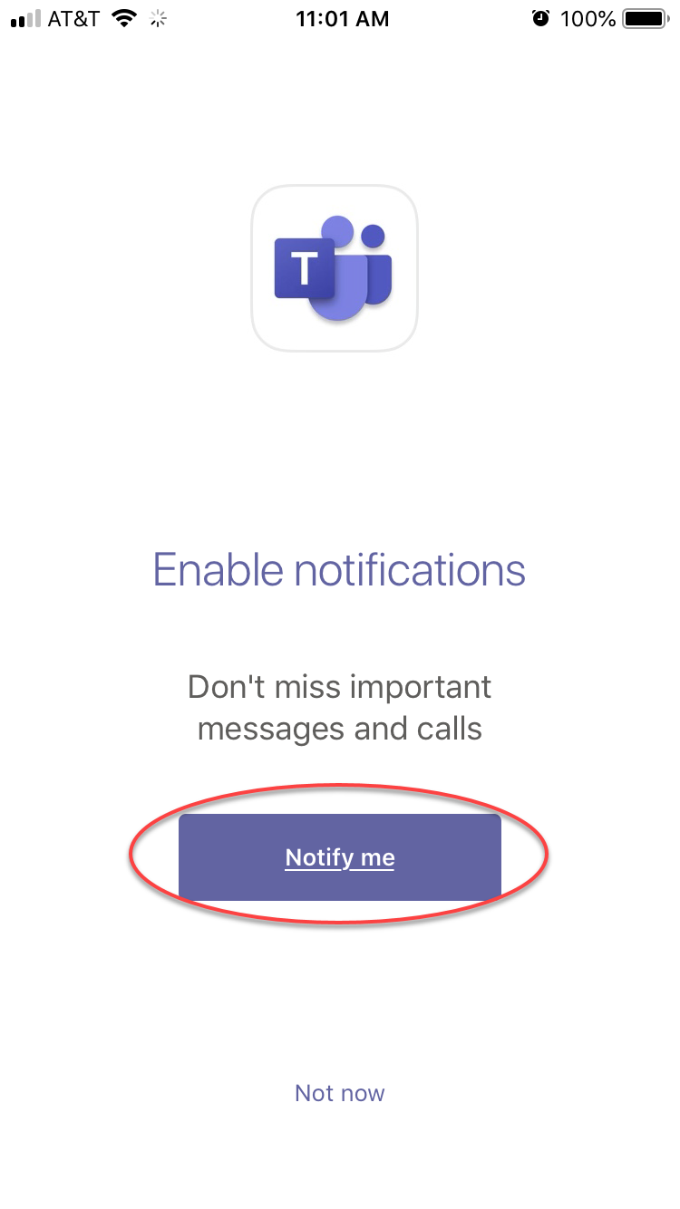 Microsoft Teams enable notifications