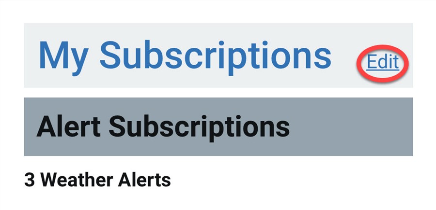 Edit your subscriptions