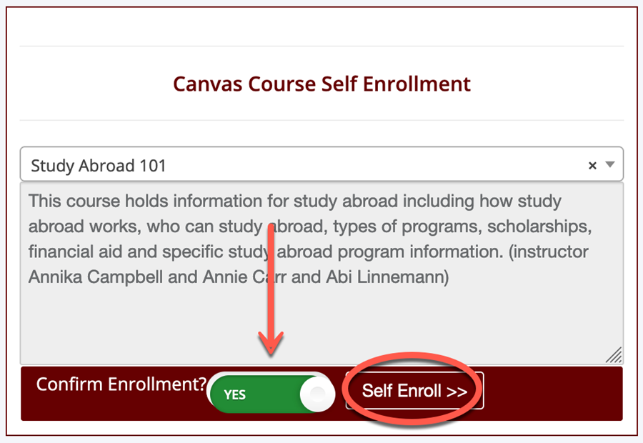 Confirm Enrollment