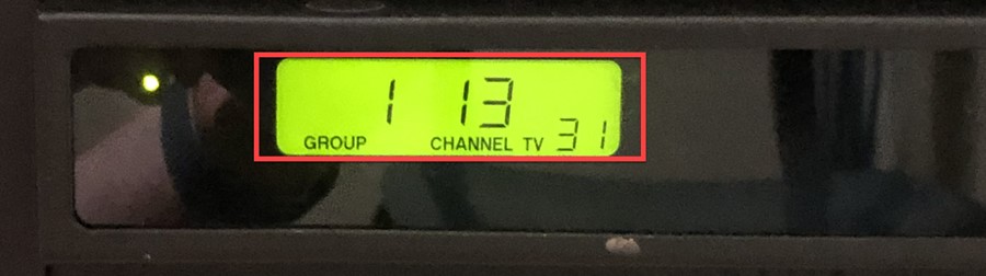 Receiver group and channel indicator