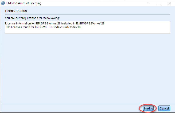 troubleshooting ibm spss 24 license authorization wizard