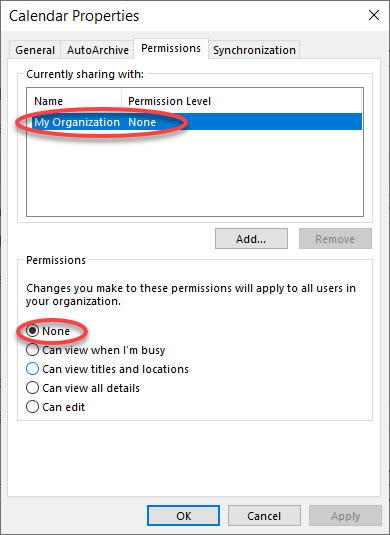 cannot open calendar permissions outlook for mac