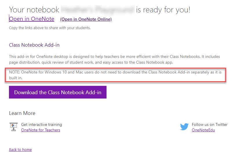 Onenote addin