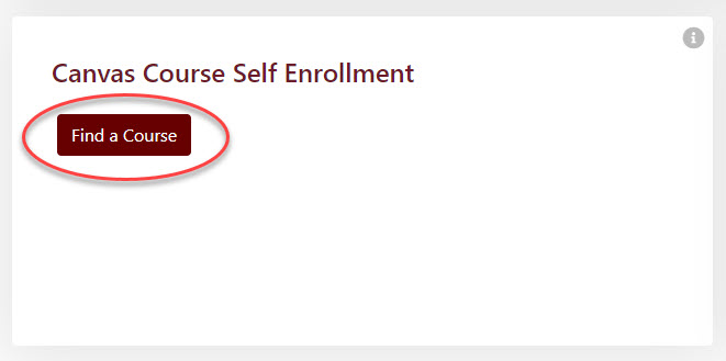 Canvas Course Self Enrollment Find a Course