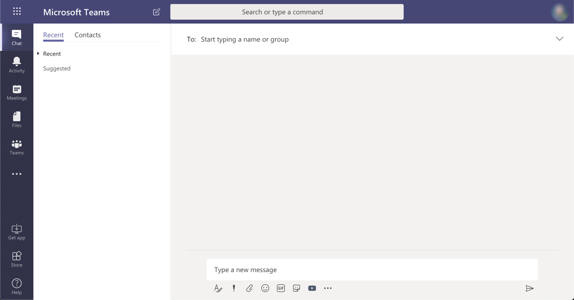 Screenshot showing Microsoft Teams on the web