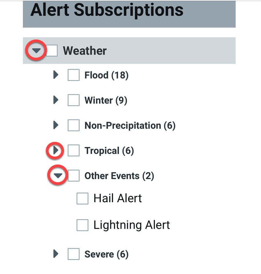 Select the alerts you want to receive