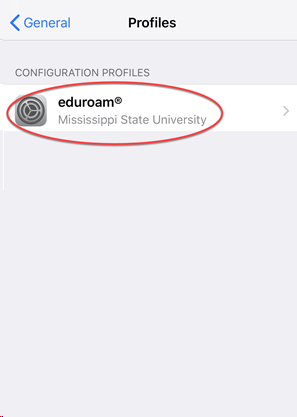 eduroam configuration profile