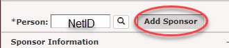 Add sponsor with netid