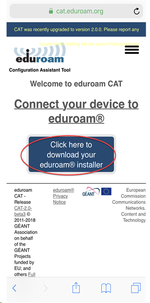 Welcome to eduroam CAT installer