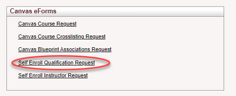 Self Enroll Qualification Request