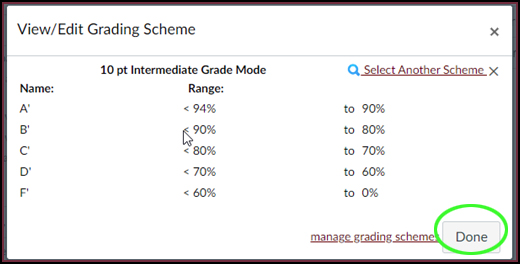 Done with selection